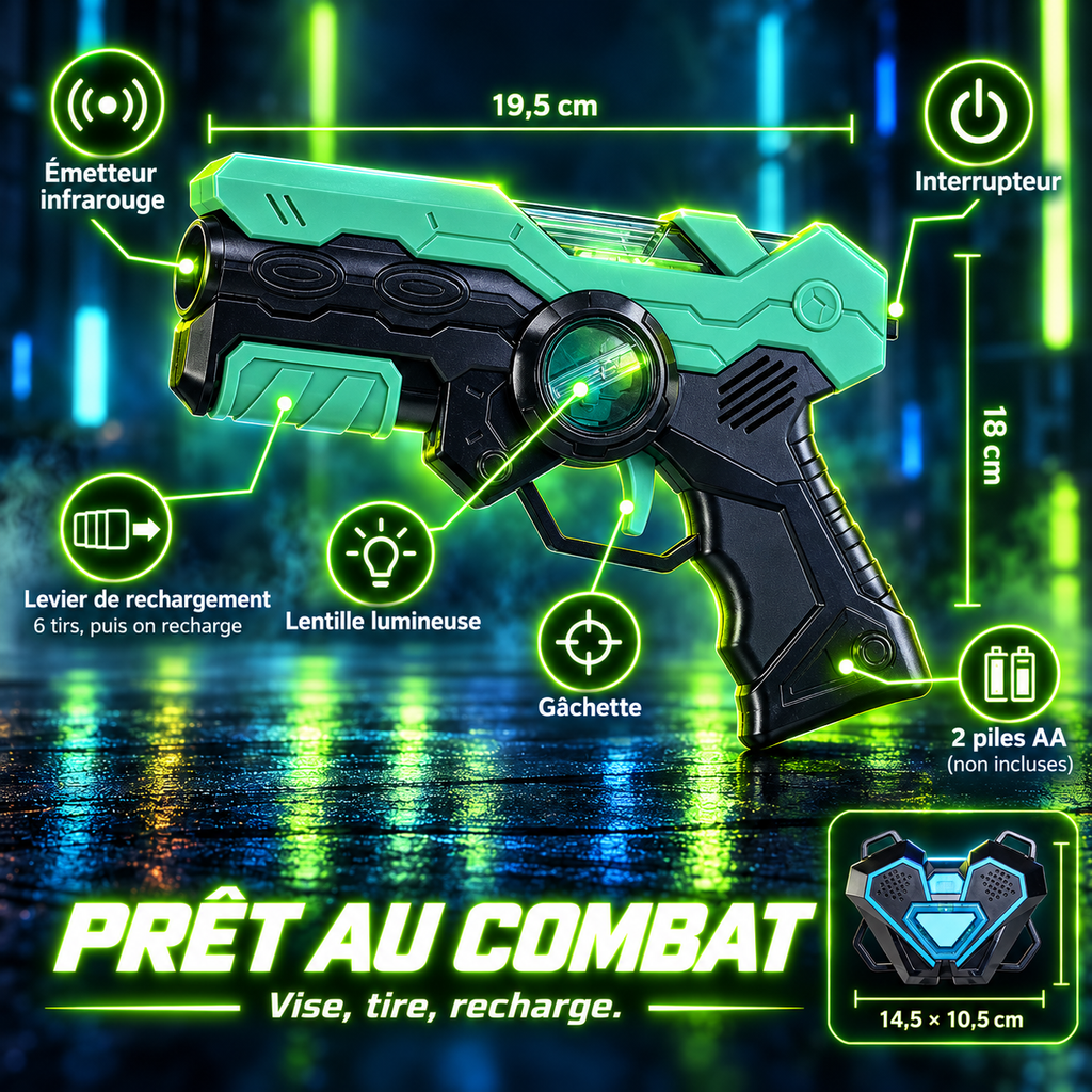 NeonStrike™ – Set Laser Tag Lumineux